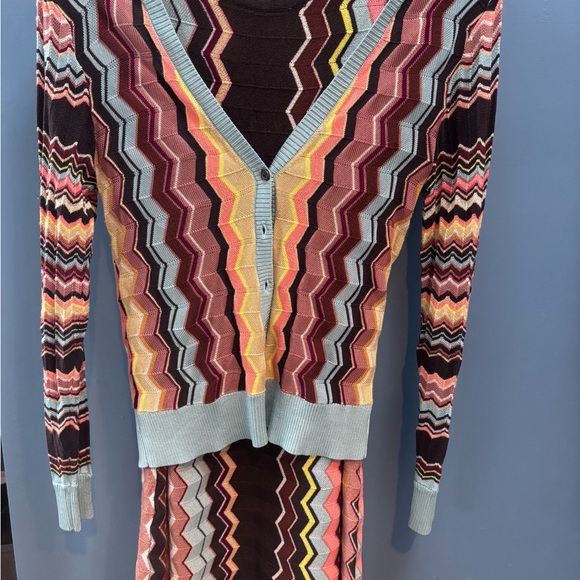 2 Piece Missoni Set: Sweater Dress & Cardigan - Picture 3 of 7